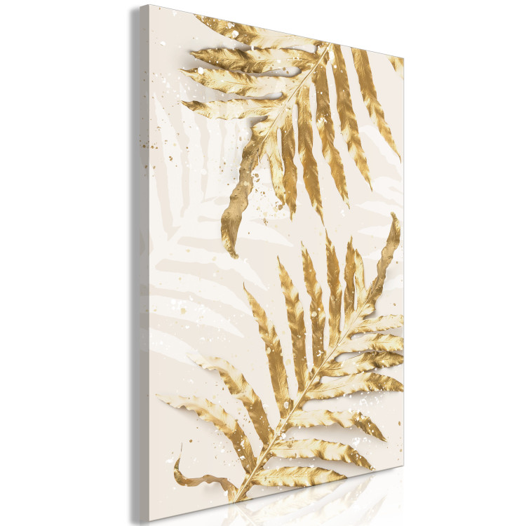 Canvas Golden Leaves - Elegant Plants With a Festive Atmosphere 148035 additionalImage 2