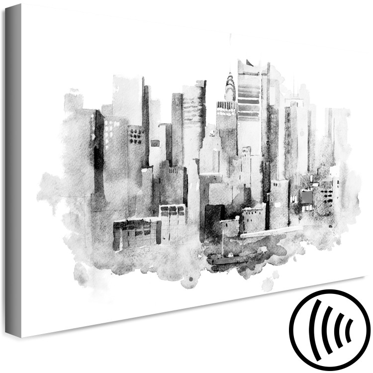 Canvas Monochrome Architecture - Cityscape Painted With Watercolor 149835 additionalImage 6