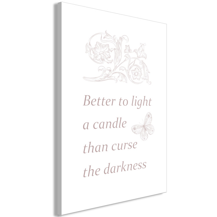 Canvas A light in the tunnel - motivational quote in English with ornaments 122845 additionalImage 2