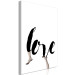 Canvas Black English Love sign - white abstraction with legs 128345 additionalThumb 2