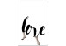 Canvas Black English Love sign - white abstraction with legs 128345