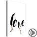 Canvas Black English Love sign - white abstraction with legs 128345 additionalThumb 6