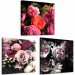Canvas Bouquet of flowers - triptych with flowers in different shades 131745 additionalThumb 2