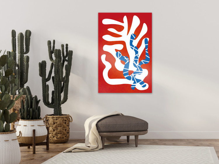 Canvas Fabling cactuses - abstract, minimalistic botanical motif 135645 additionalImage 3
