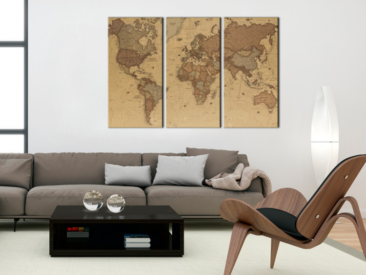 Canvas Stylish World Map 95945 additionalImage 3
