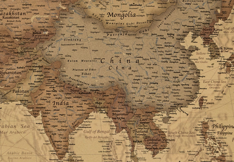 Canvas Stylish World Map 95945 additionalImage 4