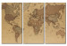 Canvas Stylish World Map 95945