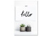 Canvas Scandinavian details - succulents on the shelf and a ''hello'' sign 117455