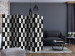 Room Divider Checkerboard II (5-piece) - black and white marble-like pattern 124155 additionalThumb 4