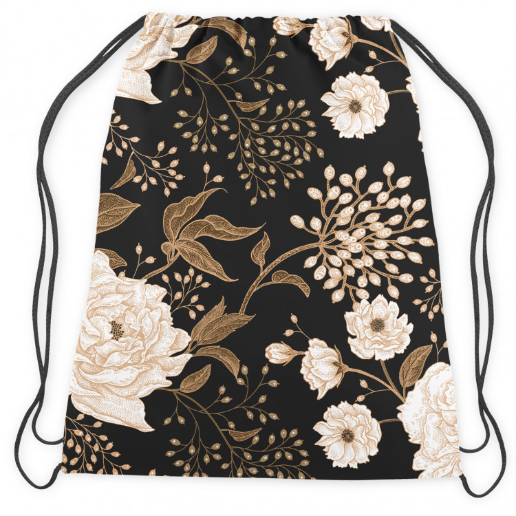 Backpack Floral elegance - composition with floral motif on a dark background 147355 additionalImage 3