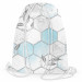 Backpack Subtle hexagons - composition in shades of white and blue 147555