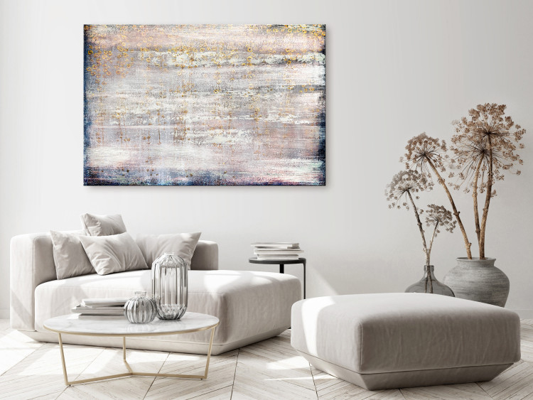 Canvas Horizontal Abstraction (1-piece) - horizontal arrangement of beige hues 143865 additionalImage 3