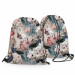 Backpack Courtyard beauty - ferns, roses and exotic birds on a beige background 147365 additionalThumb 3