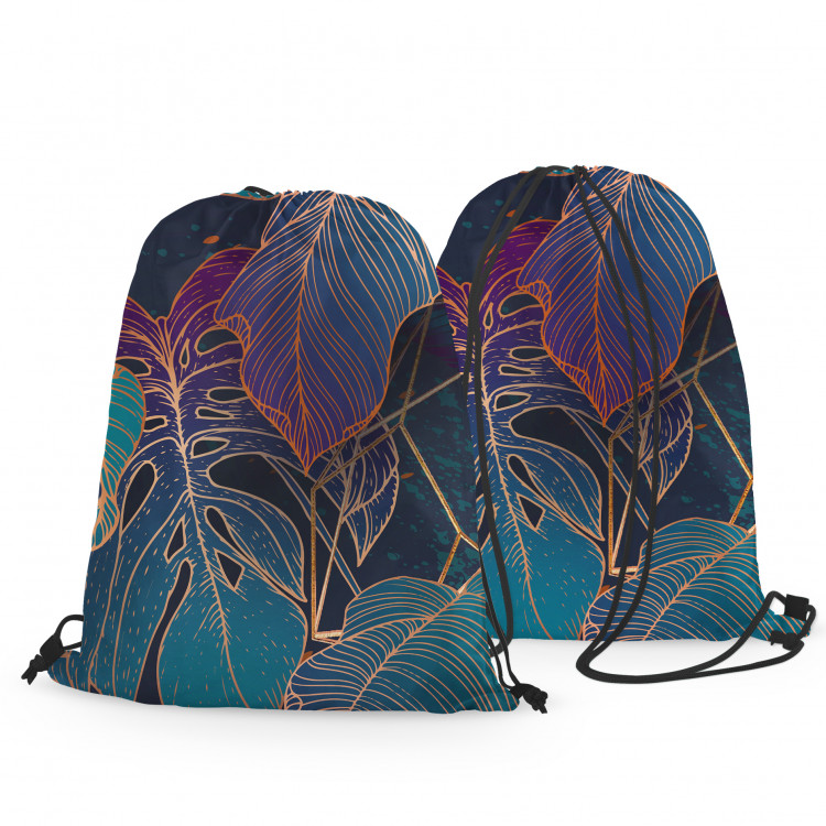 Backpack Botanical aurora - an exotic, golden composition of leaves and montera 147465 additionalImage 3
