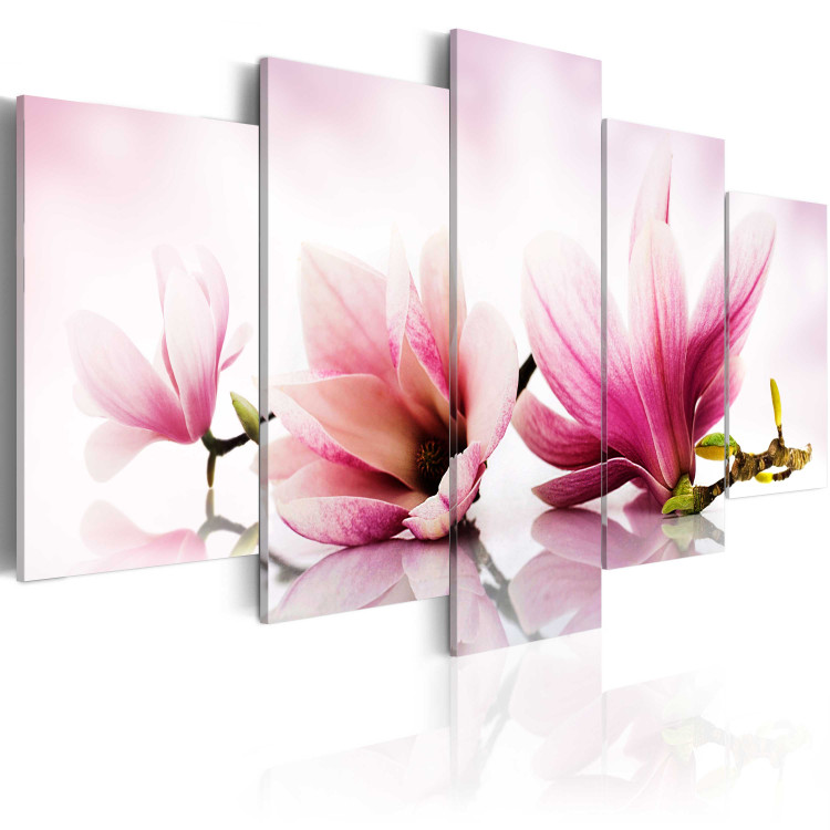 Canvas Magnolias: pink flowers 50065 additionalImage 2