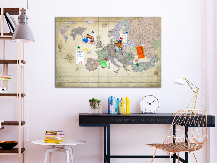 Canvas Map of Europe (1 Part) Wide 114075 additionalImage 3
