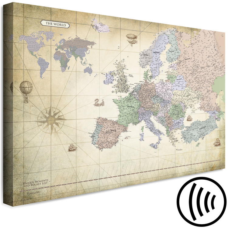 Canvas Map of Europe (1 Part) Wide 114075 additionalImage 6