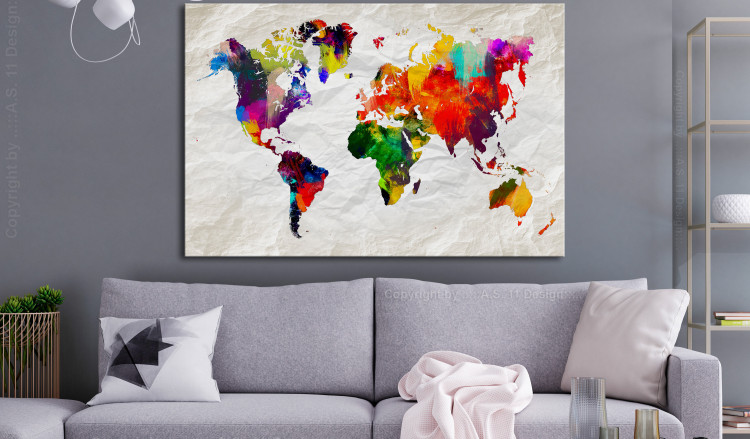 Large Canvas World Map: Rainbow Madness [Large Format] 128675 additionalImage 5