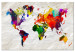 Large Canvas World Map: Rainbow Madness [Large Format] 128675