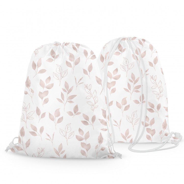 Backpack Subtle foliage - a minimalist floral pattern on white background 147375 additionalImage 3