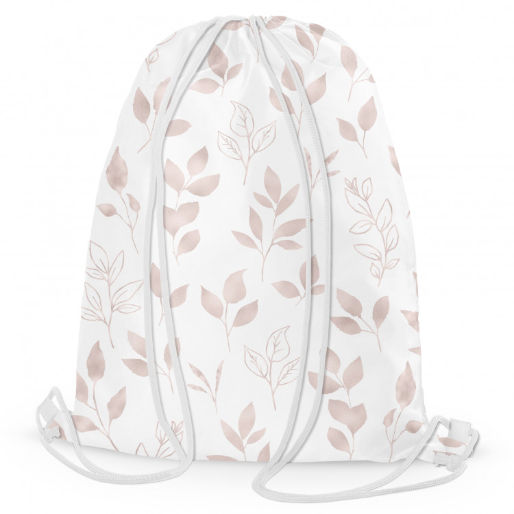 Backpack Subtle foliage - a minimalist floral pattern on white background 147375