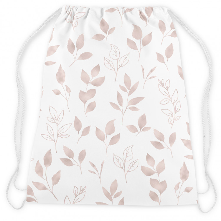 Backpack Subtle foliage - a minimalist floral pattern on white background 147375 additionalImage 2