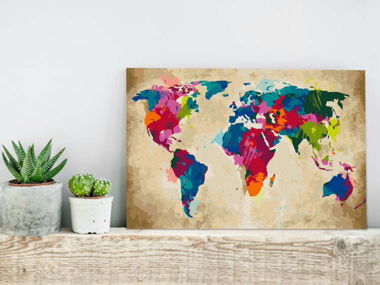 Paint by Number Kit World Map (Colourful) 107485 additionalImage 2