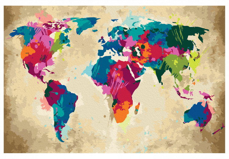 Paint by Number Kit World Map (Colourful) 107485 additionalImage 6