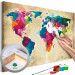 Paint by Number Kit World Map (Colourful) 107485