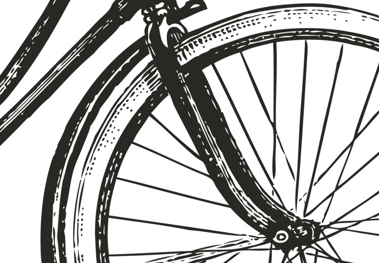 Canvas Old school vehicle - bicycle graphics in vintage line art style 115085 additionalImage 4