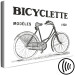 Canvas Old school vehicle - bicycle graphics in vintage line art style 115085 additionalThumb 6