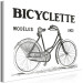 Canvas Old school vehicle - bicycle graphics in vintage line art style 115085 additionalThumb 2