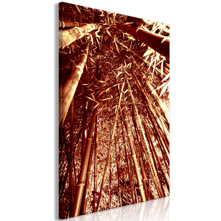 Canvas Bamboo forest in sepia - exotic nature photography with trees 123885 additionalImage 2