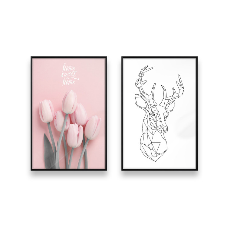Gallery wall A deer and a tulip 129685 additionalImage 1