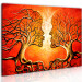 Canvas Passionate Kiss (1-piece) - abstraction with a couple and tree motif 46885 additionalThumb 2
