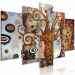 Canvas Art Nouveau tree - an abstract pentaptic with geometric elements 118495 additionalThumb 2
