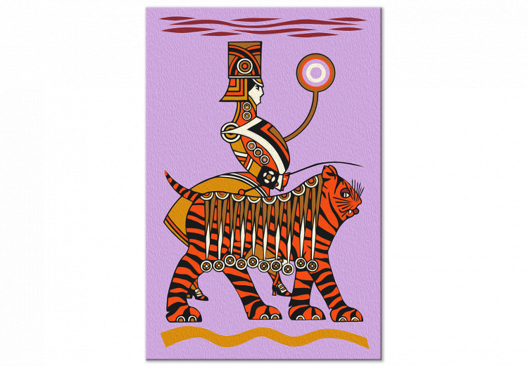 Paint by Number Kit Unusual Companion - Dressed up Man With an Orange Tiger 144095 additionalImage 7