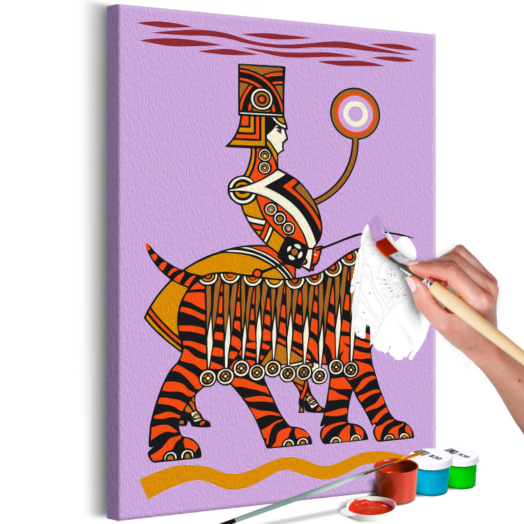 Paint by Number Kit Unusual Companion - Dressed up Man With an Orange Tiger 144095 additionalImage 3