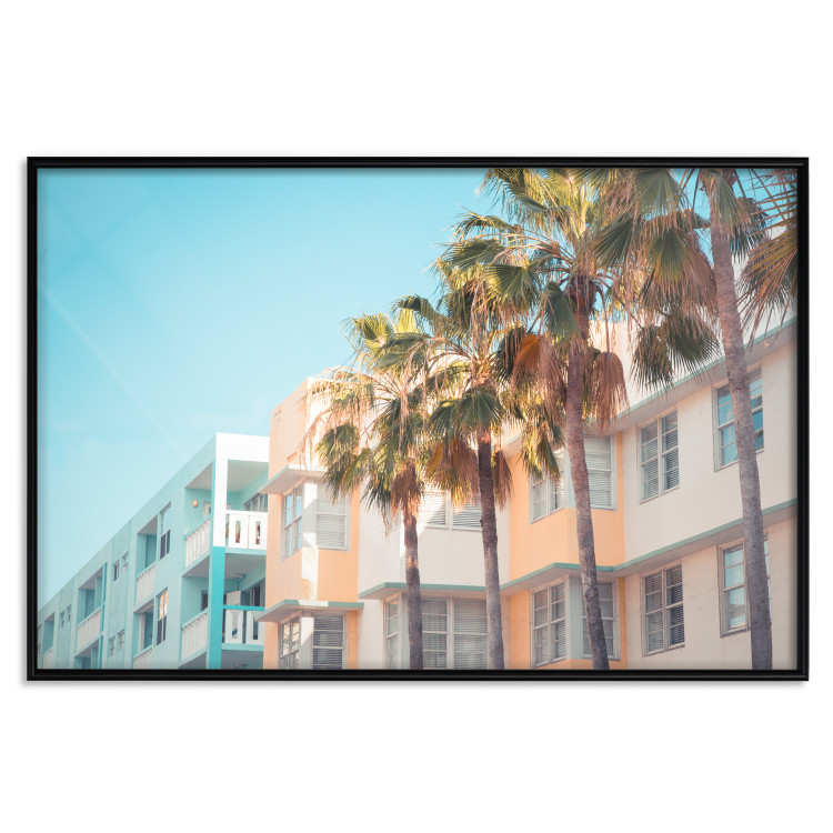 Poster The City of Miami - Palm Trees and the Florida Coast Architecture in Summer in Pastels 144495 additionalImage 17