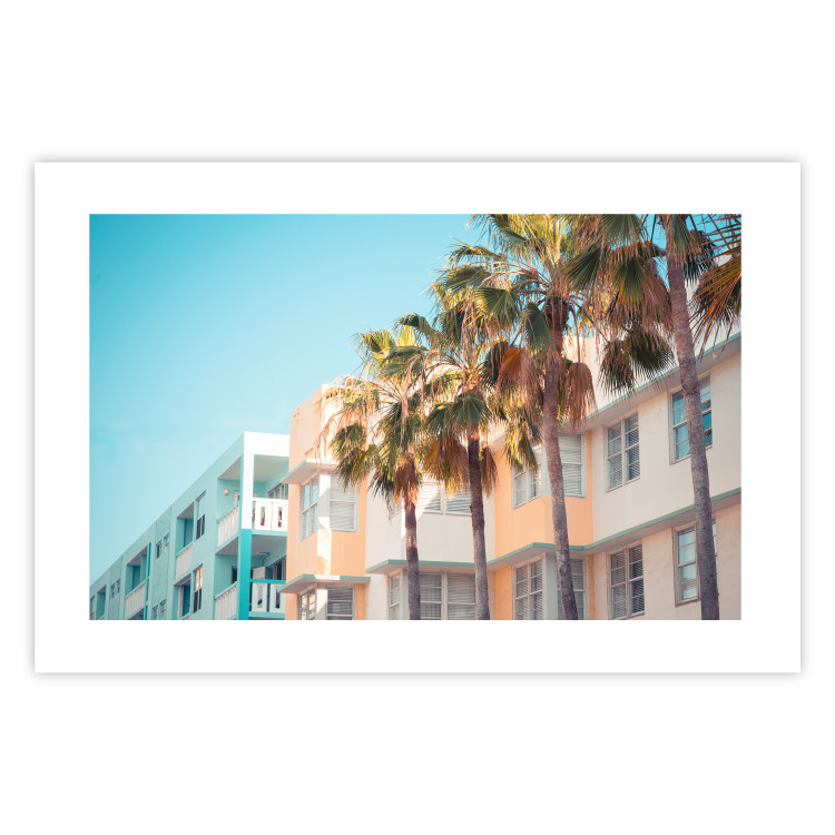 Poster The City of Miami - Palm Trees and the Florida Coast Architecture in Summer in Pastels 144495 additionalImage 15