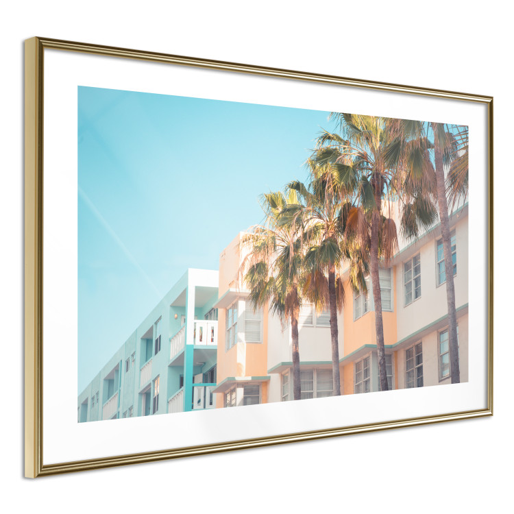 Poster The City of Miami - Palm Trees and the Florida Coast Architecture in Summer in Pastels 144495 additionalImage 7