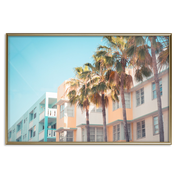 Poster The City of Miami - Palm Trees and the Florida Coast Architecture in Summer in Pastels 144495 additionalImage 18