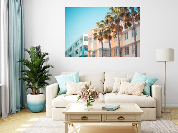 Poster The City of Miami - Palm Trees and the Florida Coast Architecture in Summer in Pastels 144495 additionalImage 9
