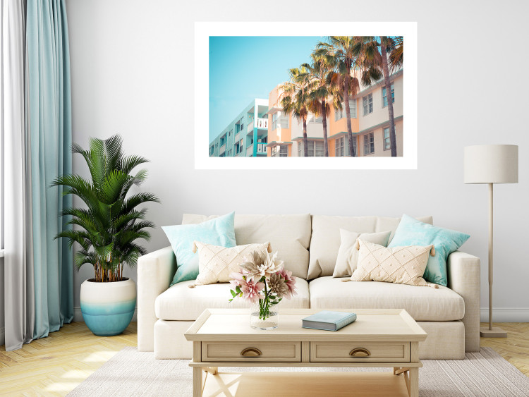 Poster The City of Miami - Palm Trees and the Florida Coast Architecture in Summer in Pastels 144495 additionalImage 13