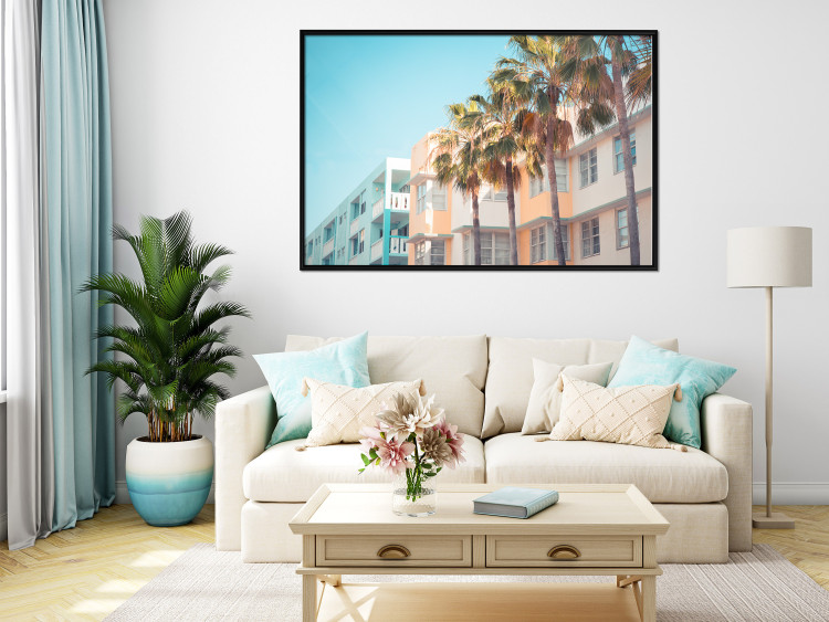 Poster The City of Miami - Palm Trees and the Florida Coast Architecture in Summer in Pastels 144495 additionalImage 11