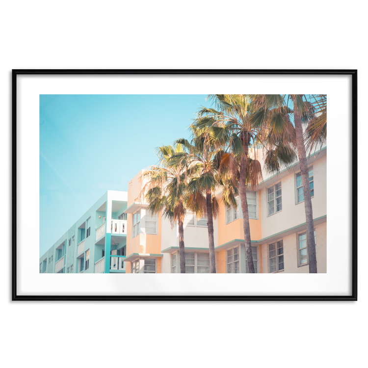 Poster The City of Miami - Palm Trees and the Florida Coast Architecture in Summer in Pastels 144495 additionalImage 19