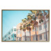 Poster The City of Miami - Palm Trees and the Florida Coast Architecture in Summer in Pastels 144495 additionalThumb 18