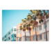 Poster The City of Miami - Palm Trees and the Florida Coast Architecture in Summer in Pastels 144495