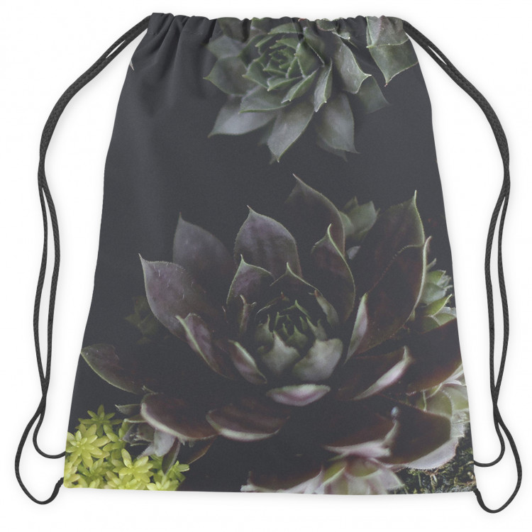 Backpack Nocturnal rose - floral composition of succulents with rich detailing 147395 additionalImage 3