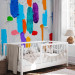 Wall Mural Colourful expression - painted pattern in coloured shapes on white background 90095 additionalThumb 5